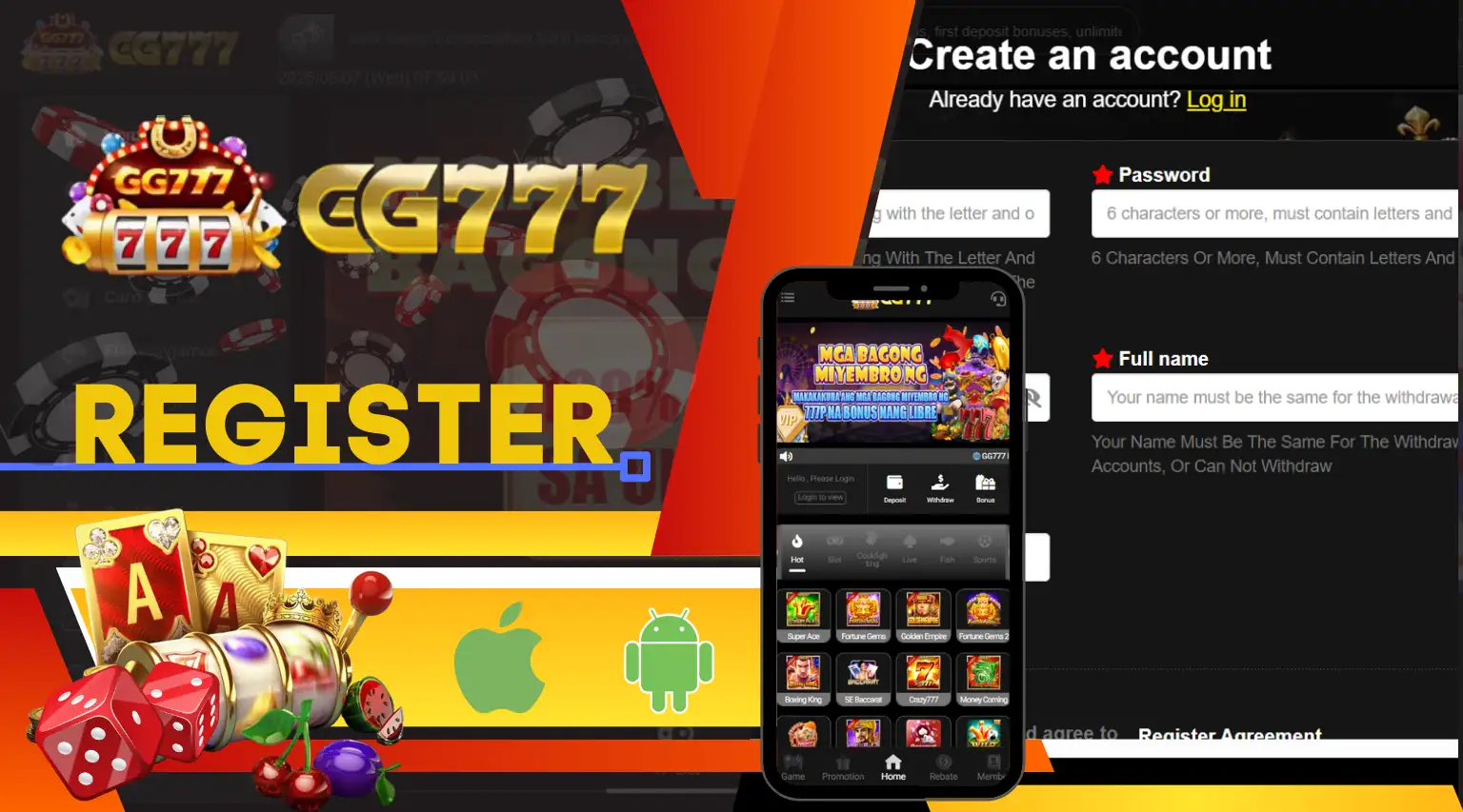 Register GG777